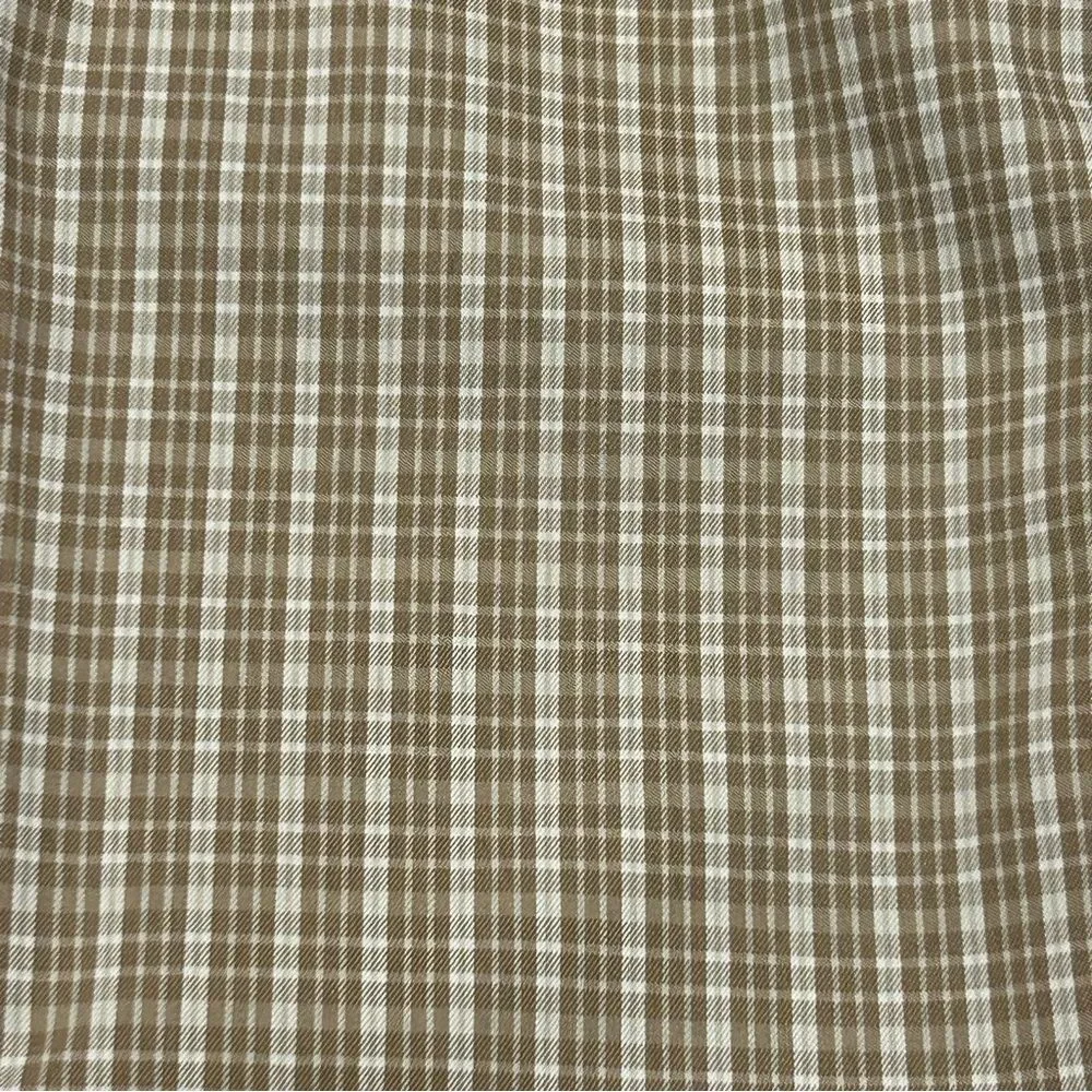 Adidas Men’s Polyester Performance Tan White plaid Golf Shorts 36